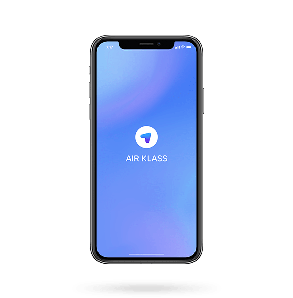 airklass app turned on in iphone
